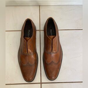 Brown leather dress shoe